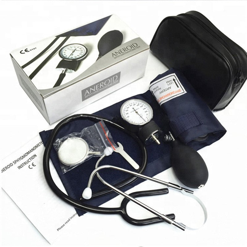 Tensiomètre manuel anéroïde pour bras avec stéthoscope