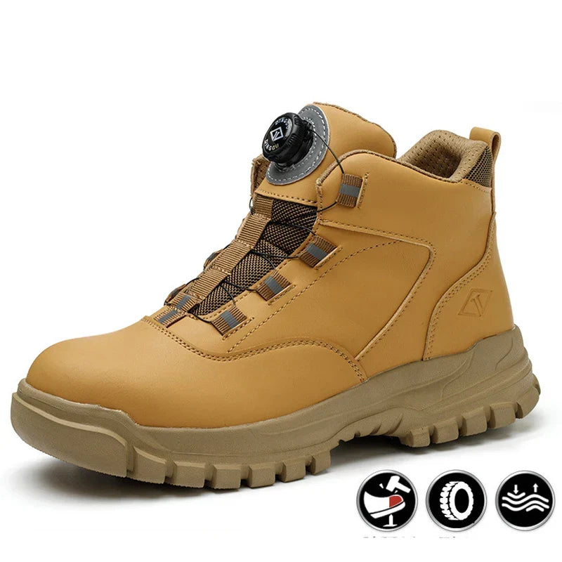 Bottes de travail imperméables à bout acier rotatif