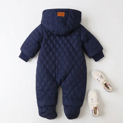 Combi-pilote bébé en velours doux et chaud