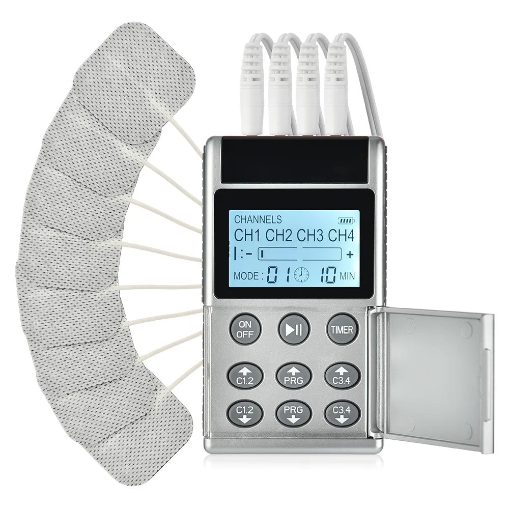 Appareil de massage électrique à impulsions gris