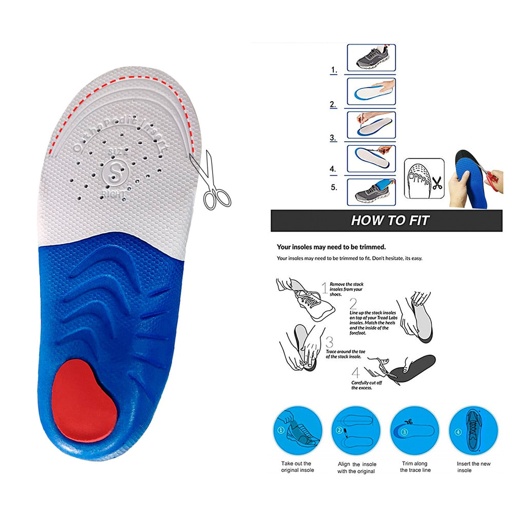 Semelles orthopédiques confortables pour enfants taille ajustable
