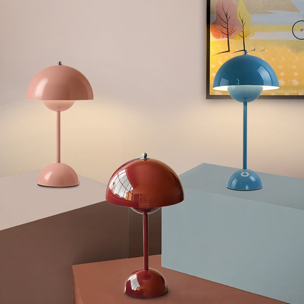 Lampe de chevet sans fil à LED design pot de fleurs