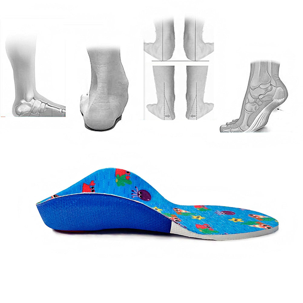Semelles orthopédiques confortables pour enfants taille ajustable