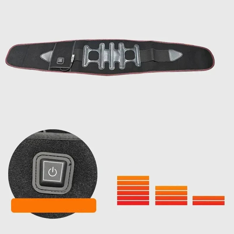 Ceinture chauffante ergonomique pour le dos réglable