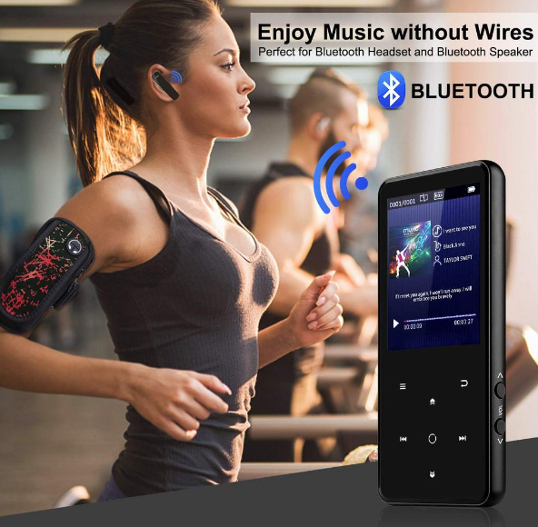 Lecteur MP3 Bluetooth portable à écran 2,4 pouces