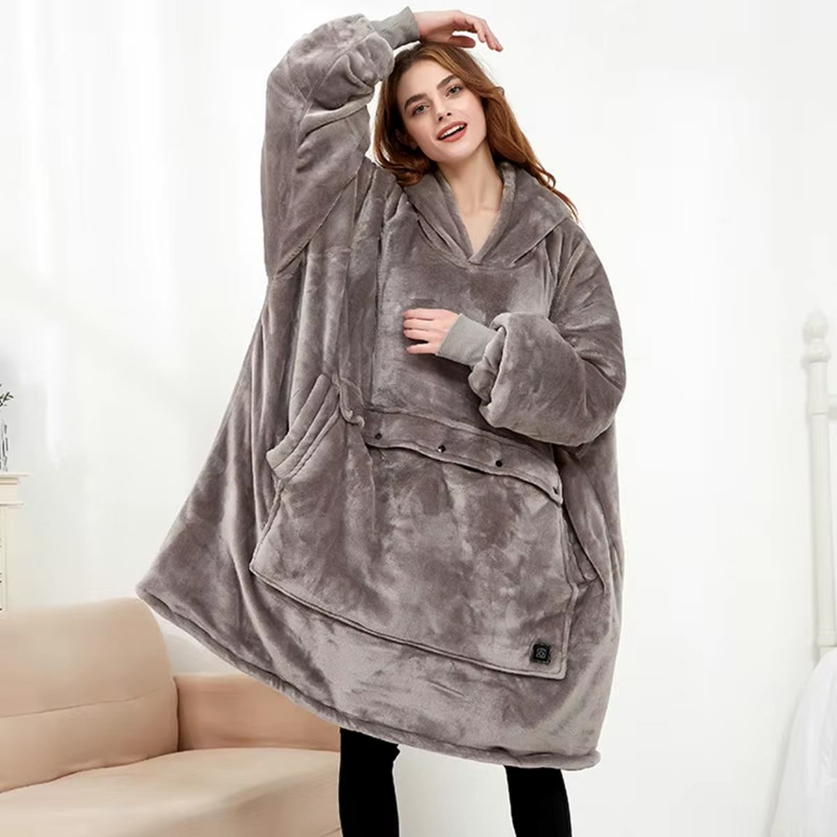 Sweat à capuche chauffant en laine USB