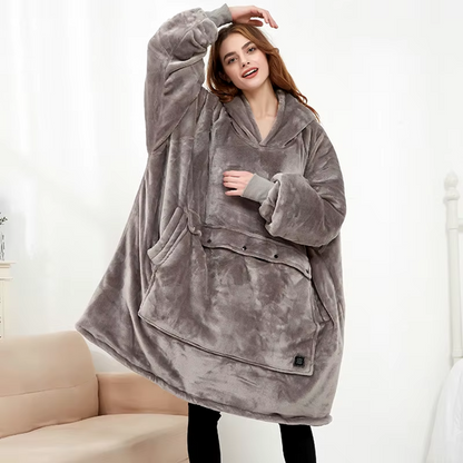 Sweat à capuche chauffant en laine USB