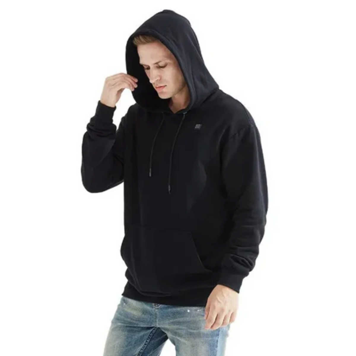 Sweat-shirt à capuche chauffant électrique rechargeable