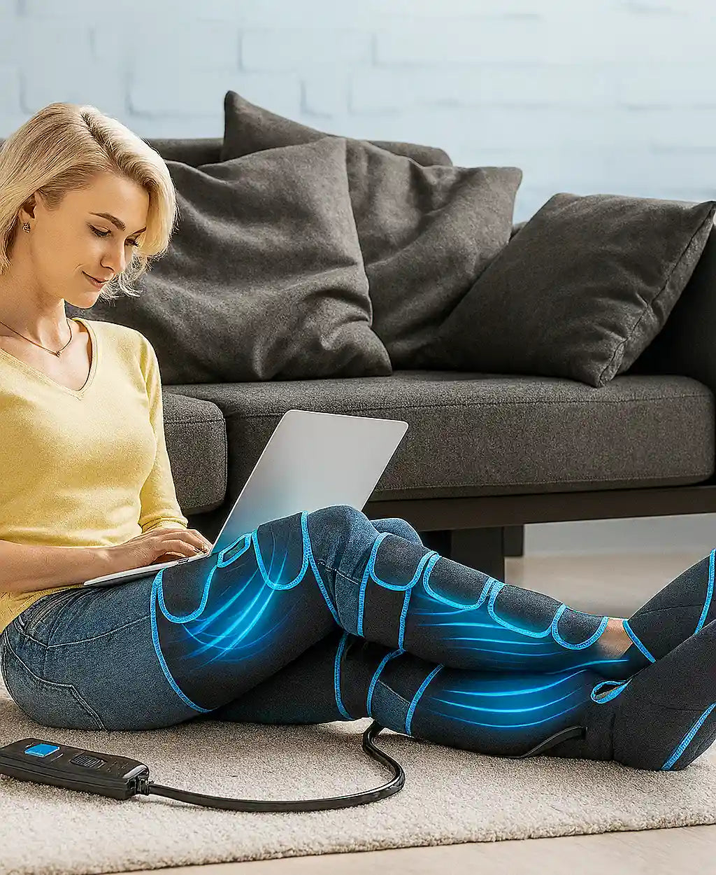 VentroPulse™ – Chaussette chauffante massage jambes pour détente musculaire