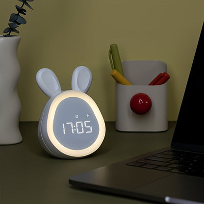 Réveil lumineux à veilleuse intégrée design lapin