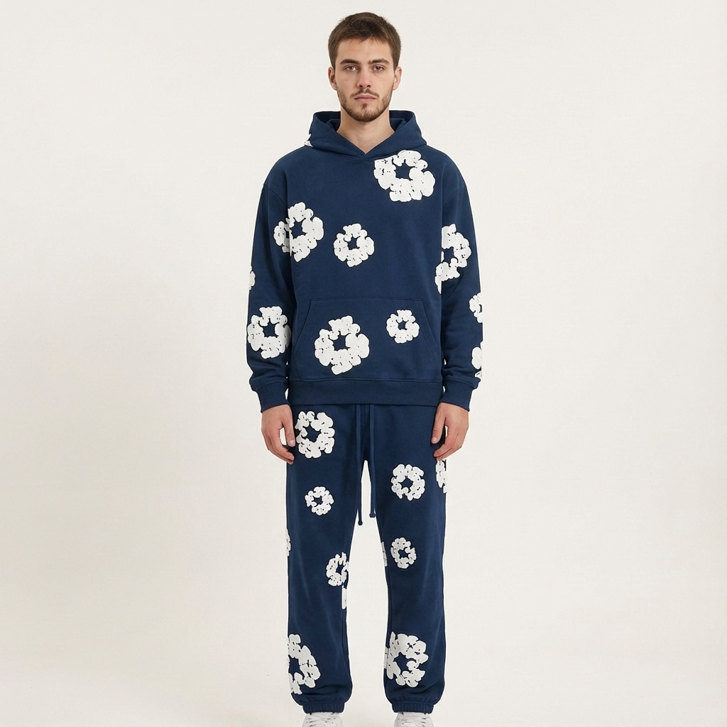Eleganter Herren-Sweatshirt mit Blumenmuster – Chic und bequem für den Frühling