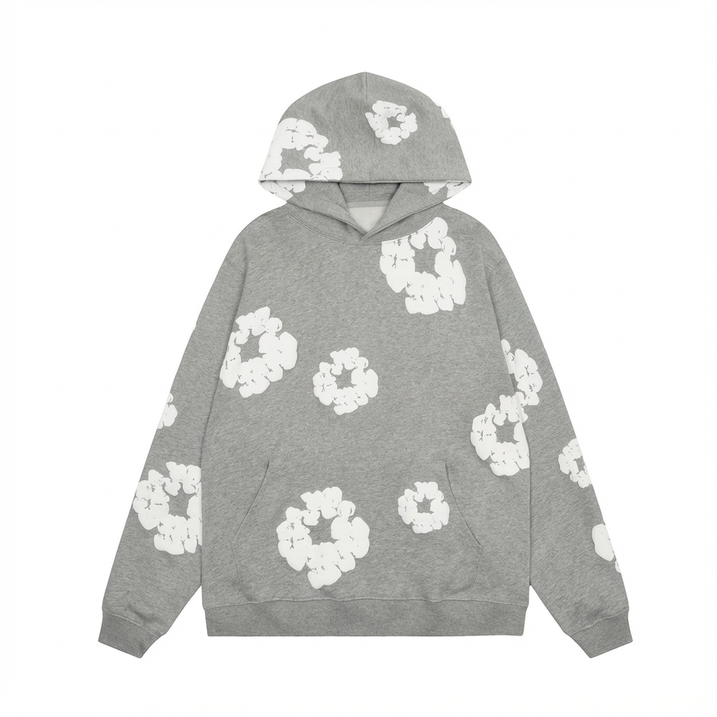 Sweat-shirt confortable à motif floral moderne