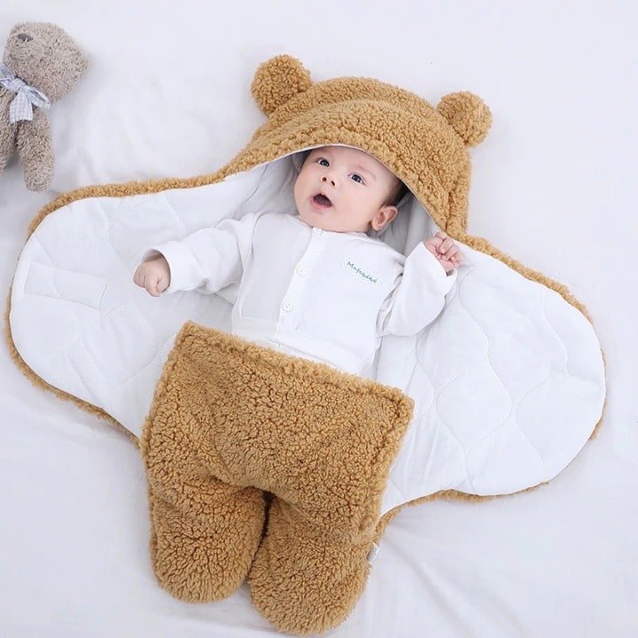 Nid d'ange polaire chaud pour emmaillotage bébé hiver