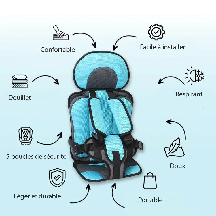 Siège auto de sécurité portable pour enfant