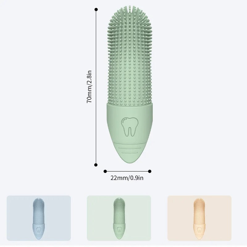 Brosse doigt rotative 360° pour chien