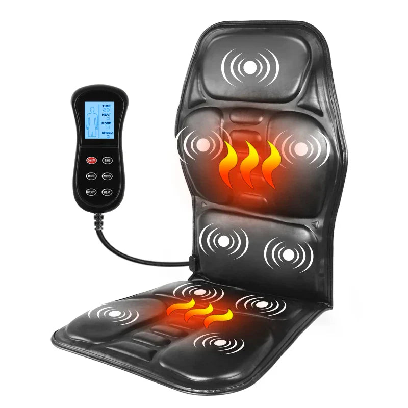 Coussin de massage électrique noir pour le dos