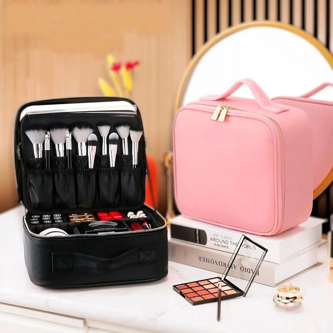 Organisateur de maquillage compact à compartiments modulables