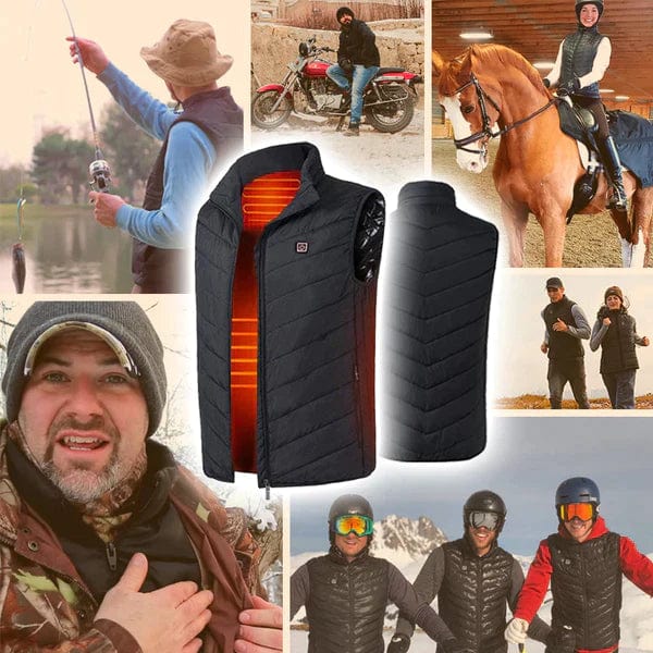 Veste chauffante sans manches à réglage de chaleur