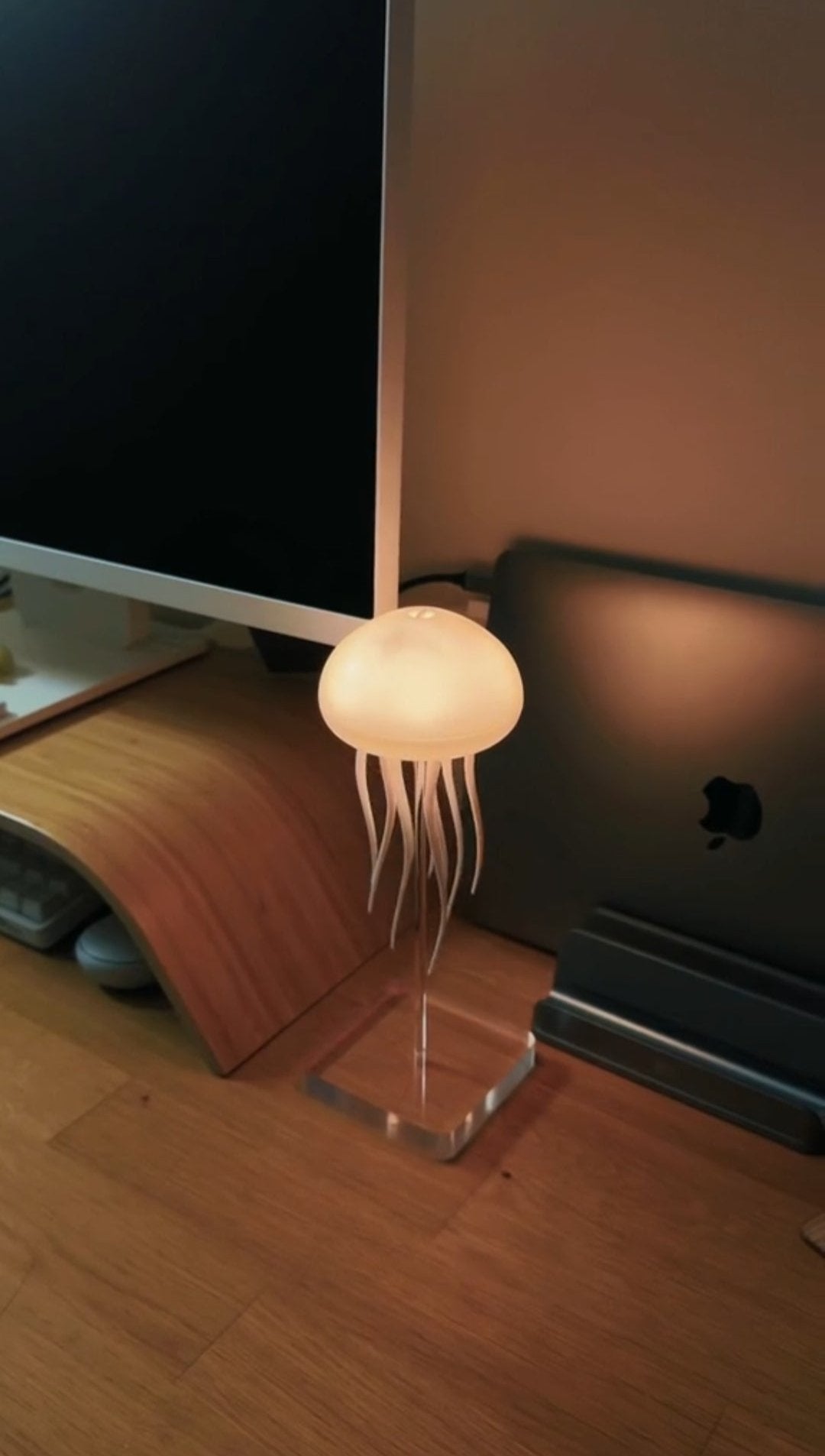 Lampe suspension décorative LED effet méduse dansante
